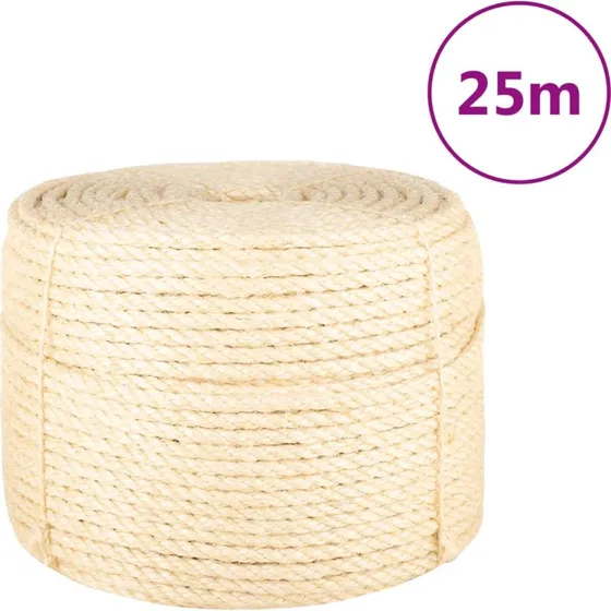 vidaXL reb i 100% sisal 10 mm x 25 m