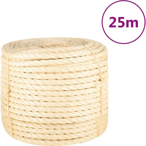 vidaXL reb 100% sisal 14 mm x 25 m