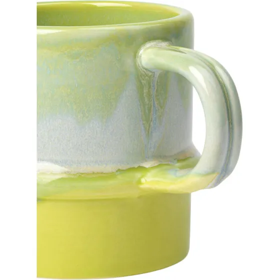 Kähler Poppery krus med hank 35 cl – Apple Green/Mint