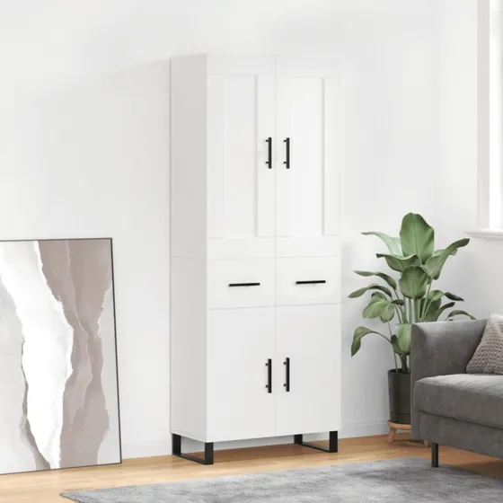 vidaXL højskab 69,5x34x180 cm hvid