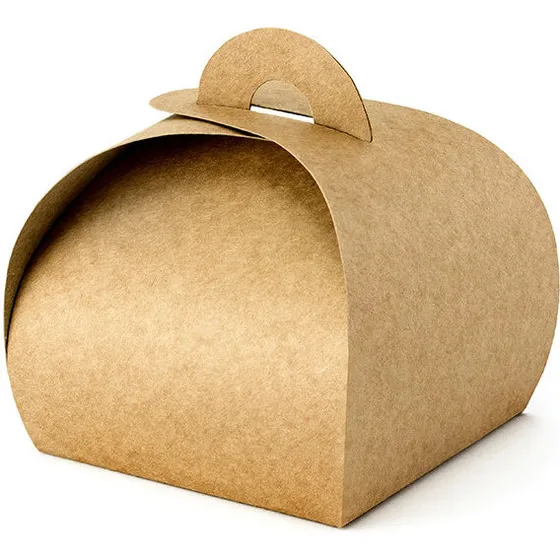 10 stk. brune gaveæsker med rund top