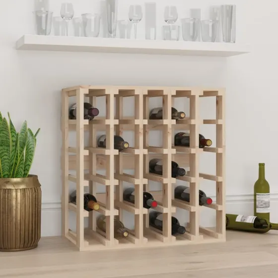 vidaXL vinreol 58,5x33x60,5 cm massivt fyrretræ