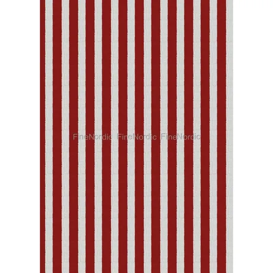 Ib Laursen Gavepapir Røde Striber Tekstil-look 5 m