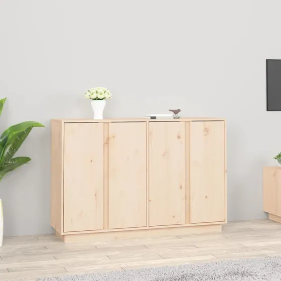 vidaXL skænk 120x35x80 cm i massivt fyrretræ