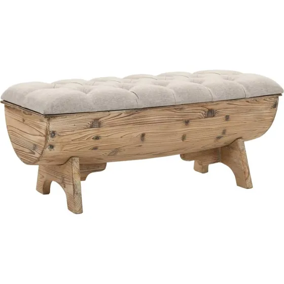 vidaXL opbevaringsbænk i massivt grantræ 103 x 51 x 44 cm