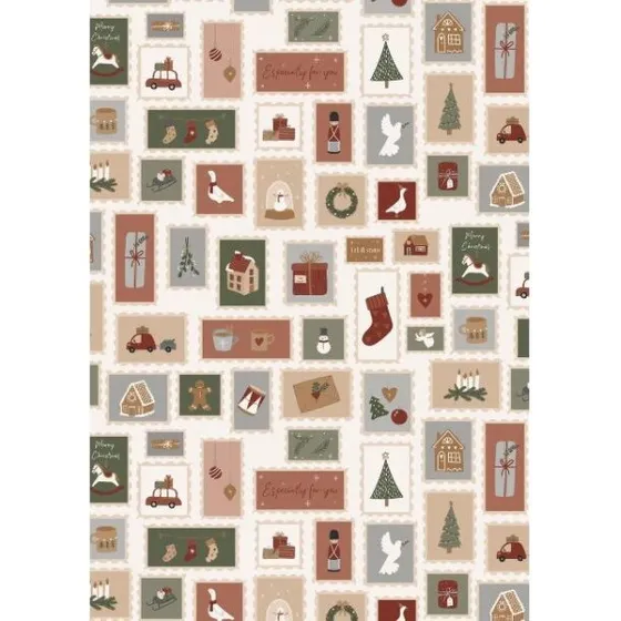 Ib Laursen gavepapir julemærker 5 m (52,5 cm)