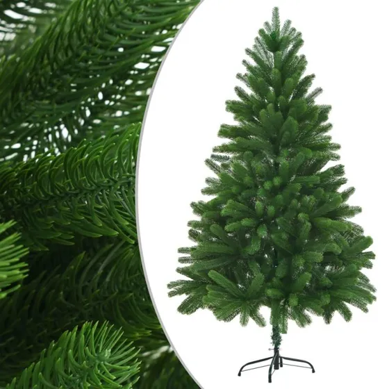 vidaXL kunstigt juletræ 210 cm med naturtro nåle, grøn