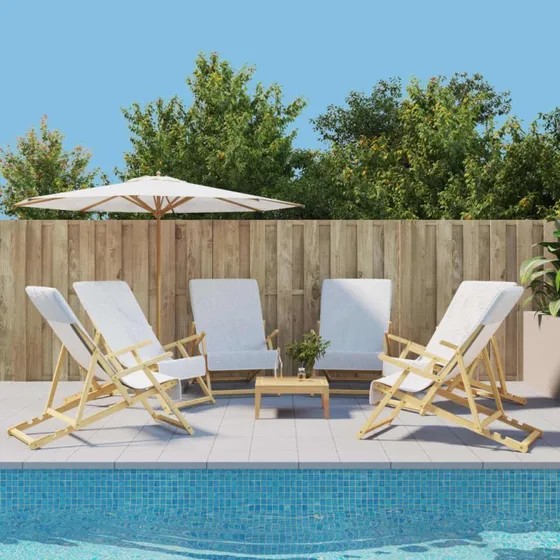 vidaXL Strandhndklder 6 stk. 60x135 cm 400 GSM Hvid