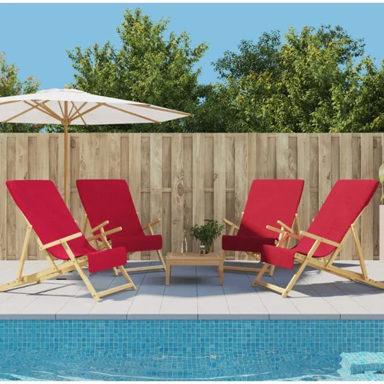 vidaXL Strandhndklder 4 stk. 60x135 cm 400 GSM  Bourgogne