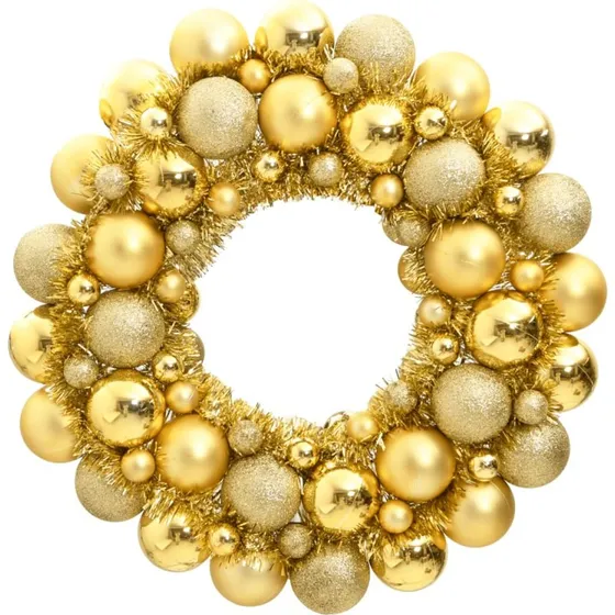vidaXL julekrans 45 cm polystyren guldfarvet