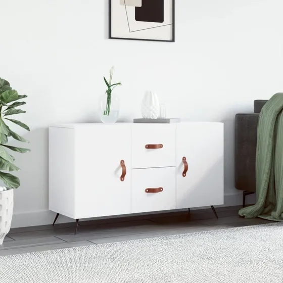 vidaXL skænk 100x36x60 cm hvidt konstrueret træ