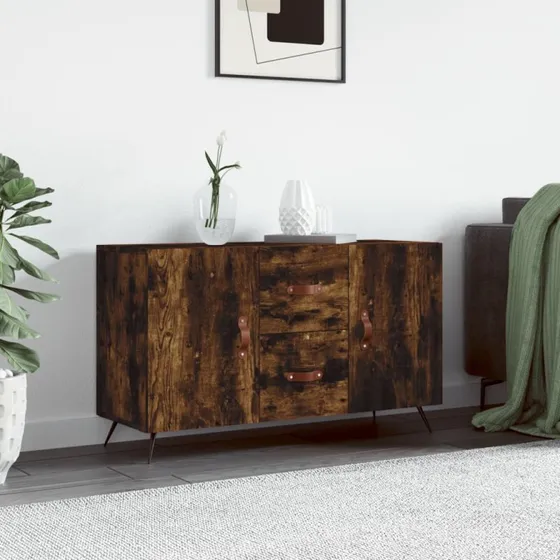 vidaXL skænk 100x36x60 cm konstrueret træ, røget egetræsfarve
