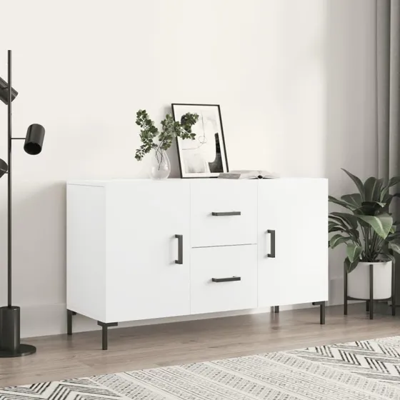 vidaXL Skænk 100x36x60 cm Hvid (konstrueret træ)