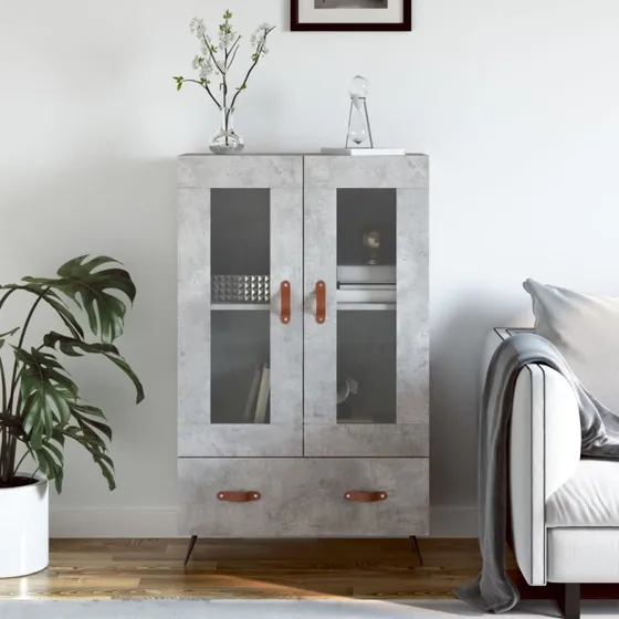 vidaXL skab 69,5x31x115 cm konstrueret træ betongrå