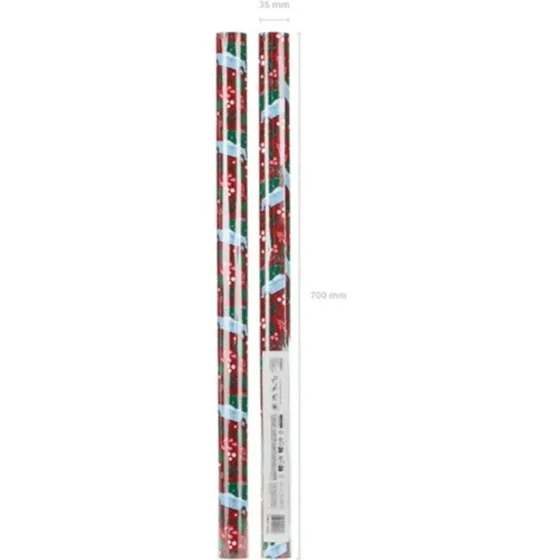 Julebil Indpakningspapir Bordeaux 70x200 cm