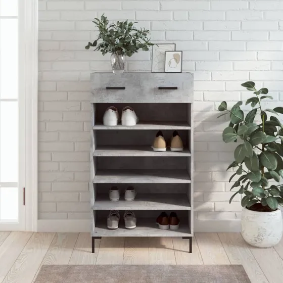 vidaXL skoreol 60x35x105 cm konstrueret træ - betongrå