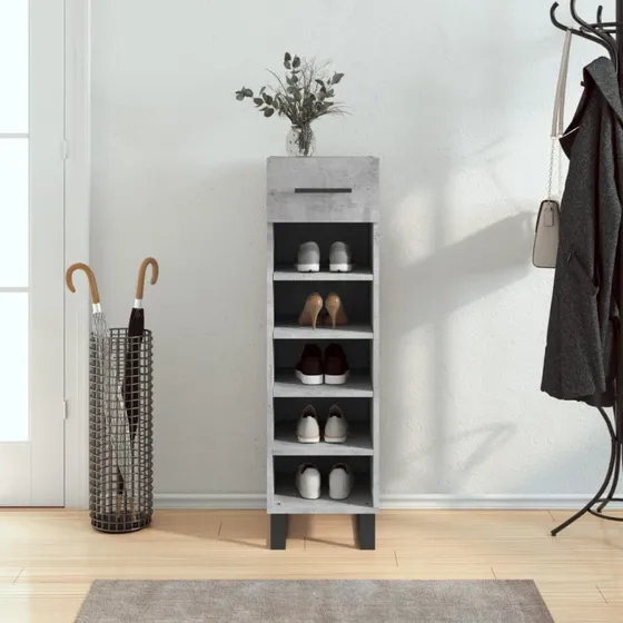 vidaXL skoreol 30x35x105 cm konstrueret træ – betongrå