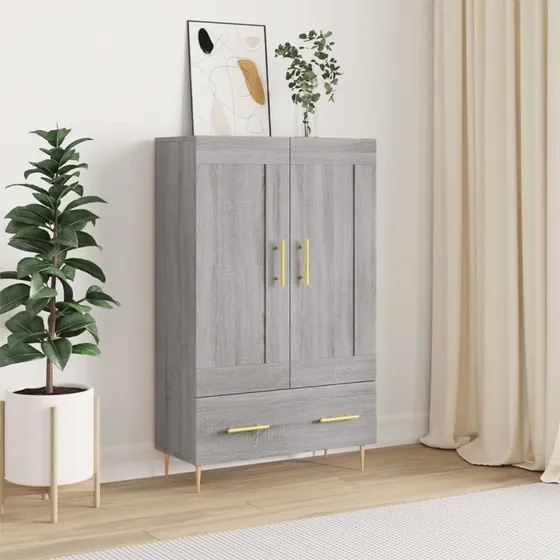 vidaXL skab 69,5x31x115 cm konstrueret træ grå sonoma-eg