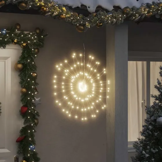 vidaXL Starburst-dekoration 140 LED 17 cm varmt hvidt