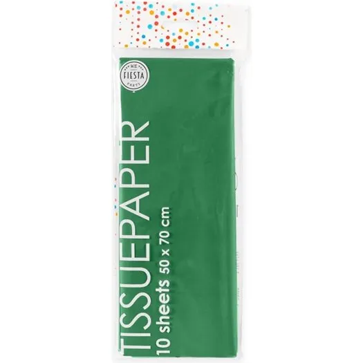 Silkepapir grønt 50 x 70 cm, 10 ark