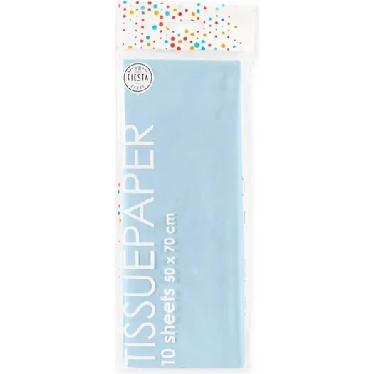 Silkepapir lyseblå 50x70 cm - 10 ark