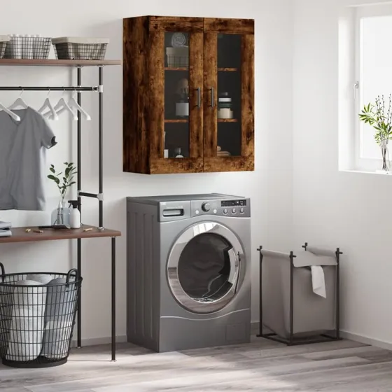 vidaXL væghængt skab 69,5x34x90 cm - røget sonoma-eg