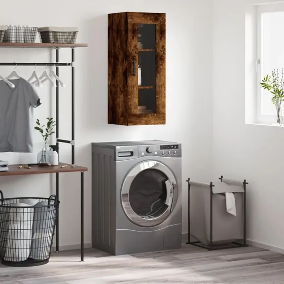 vidaXL vægskab 34,5x34x90 cm – røget egetræsfarve