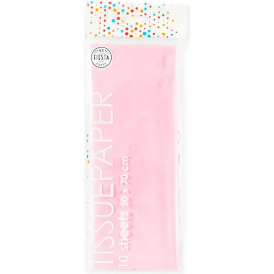 Silkepapir lyserødt 10 ark 50x70 cm