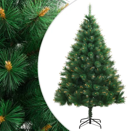 vidaXL kunstigt juletræ 150 cm hængslet med juletræsfod