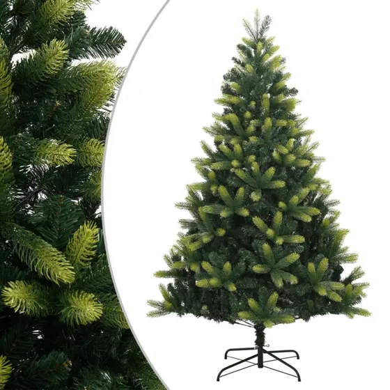 vidaXL kunstigt juletræ 150 cm hængslet med fod