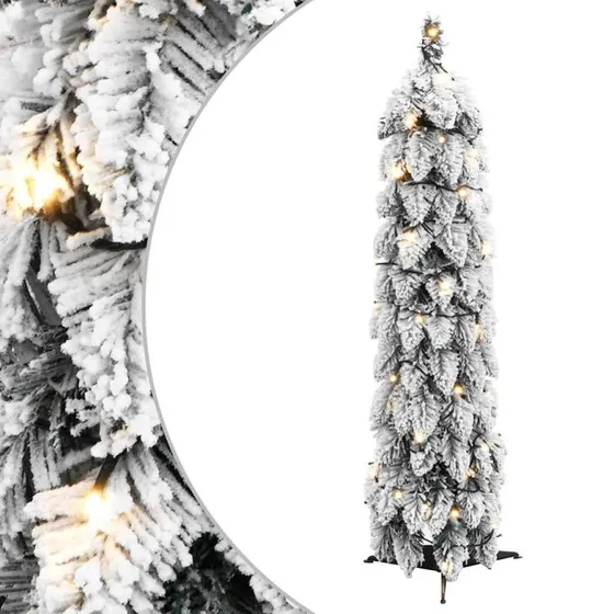 vidaXL kunstigt juletræ med 30 LED og sne, 60 cm