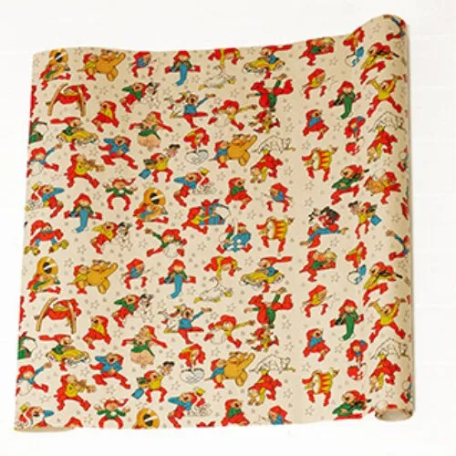 Bramming gavepapir 70 cm x 5 m – kraftpapir med nisser