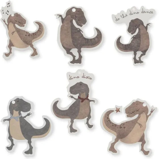 KONGES SLØJD Dino gavemærker, 12 stk, 12 cm
