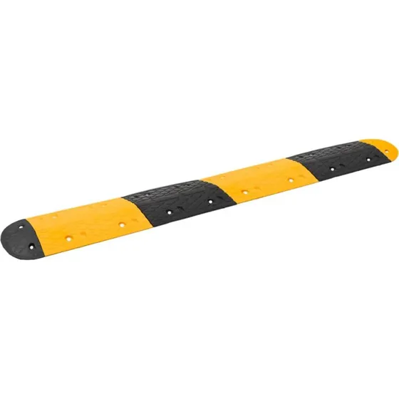 vidaXL vejbump 226x32,5x4 cm i gummi, gul/sort