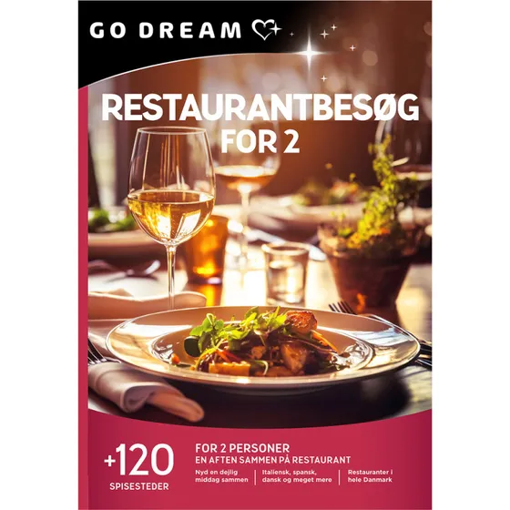 GO DREAM Restaurantbesøg for 2 – 2-3-retters