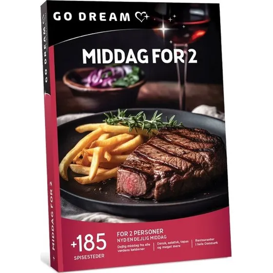 GO DREAM Middag for 2 (gavekort)