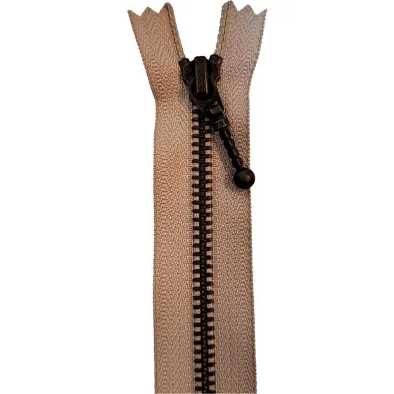 YKK kuglelynlås 35 cm, 6 mm – antik messing (ikke delbar)