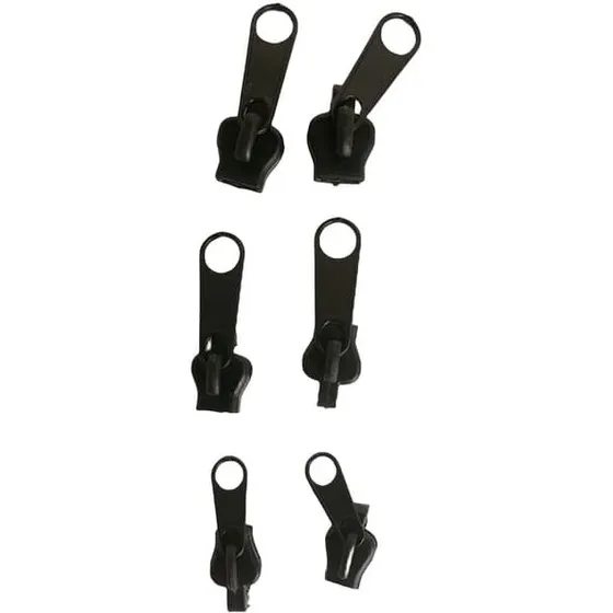 INF Universal lynlåsløber 6-pak, sort (POM/rustfrit stål)