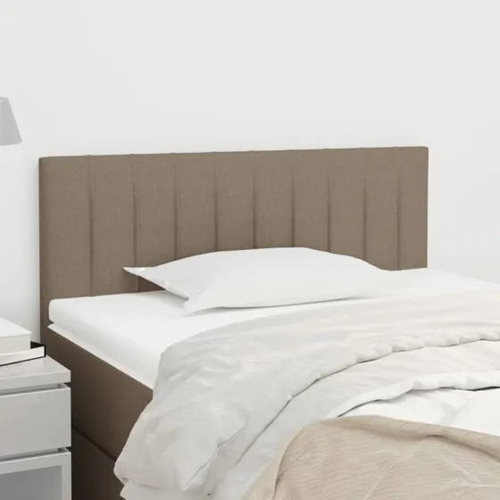 vidaXL Sengegavl 80x5x78/88 cm stof gråbrun