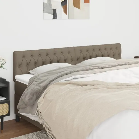 vidaXL Sengegavle 2 stk. 100x7x78/88 cm stof gråbrun