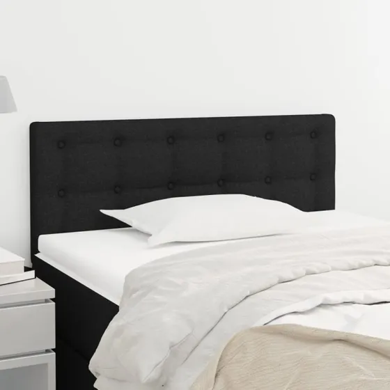 vidaXL Sengegavl 100x5x78/88 cm, sort stof