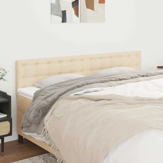 vidaXL Sengegavle 2 stk. 100x5x78/88 cm stof creme