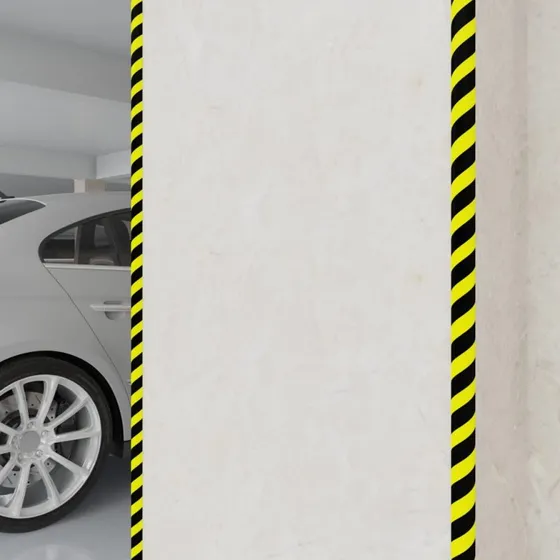 vidaXL hjrnebeskyttere 2 stk. 4x3x100 cm PU, gul/sort