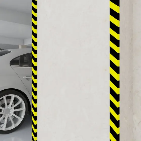 vidaXL hjrnebeskyttere 2 stk. 6x2x101,5 cm PU gul/sort