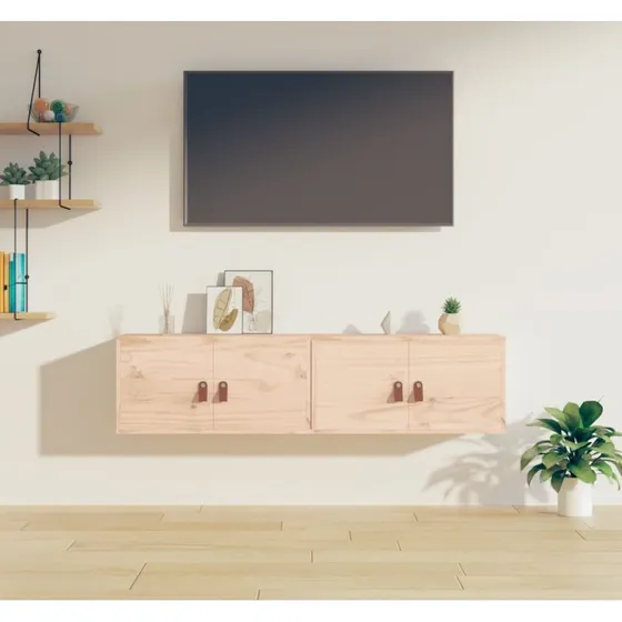 vidaXL Vægskabe 2 stk. 60x30x30 cm massivt fyrretræ