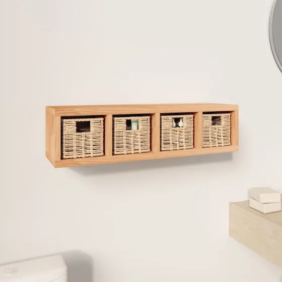 vidaXL vghylde med kurve 62x18x16 cm, massivt valnddetr