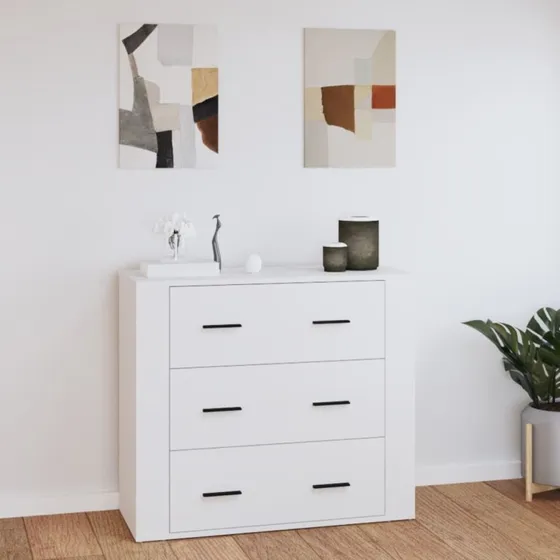 Skænk 80x33x70 cm konstrueret træ – sort