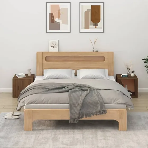 vidaXL sengeborde 2 stk. 50×39×47 cm brun egetræ