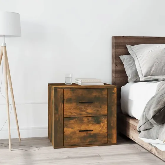 vidaXL sengebord 50x39x47 cm – røget eg
