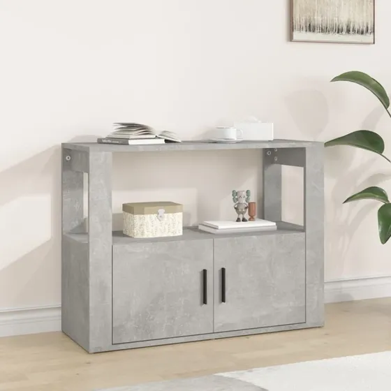 vidaXL skænk 80x30x60 cm konstrueret træ, betongrå